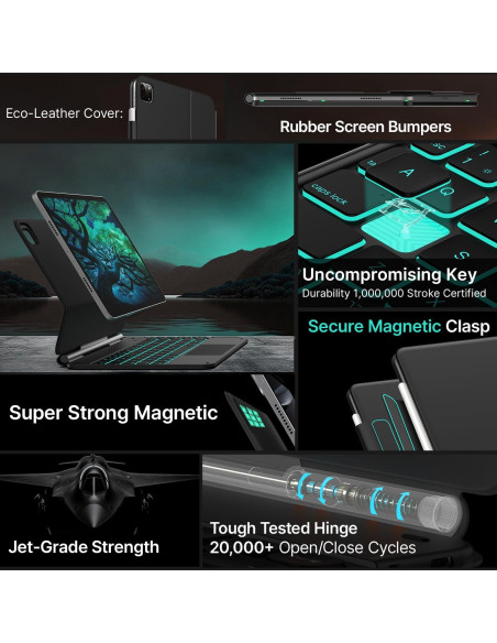 Funda Teclado Typecase Edge para iPad Air/Pro 11" Negro