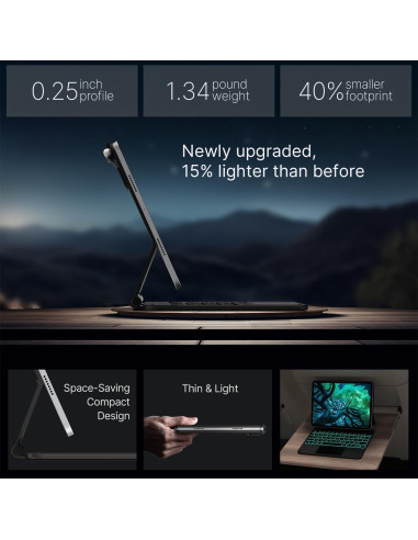 Funda Teclado Typecase Edge para iPad Air/Pro 11" Negro