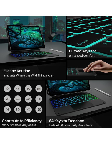 Funda Teclado Typecase Edge para iPad Air/Pro 11" Negro