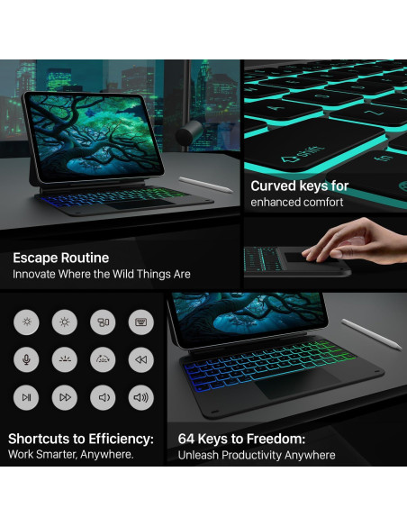 Funda Teclado Typecase Edge para iPad Air/Pro 11" Negro