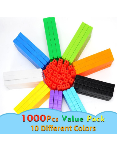 1000 Cubos Enlazables de Matemáticas STEM para Niños - Yiwu