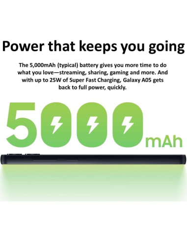 Samsung Galaxy A05 64GB Dual-SIM Android 13 - Negro