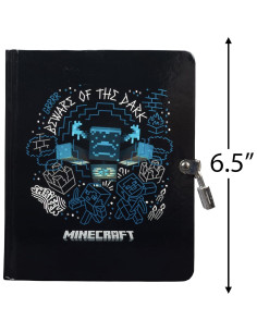 Diario Minecraft con Cerradura y Llave - 192 Páginas con Bolígrafos UV 2
