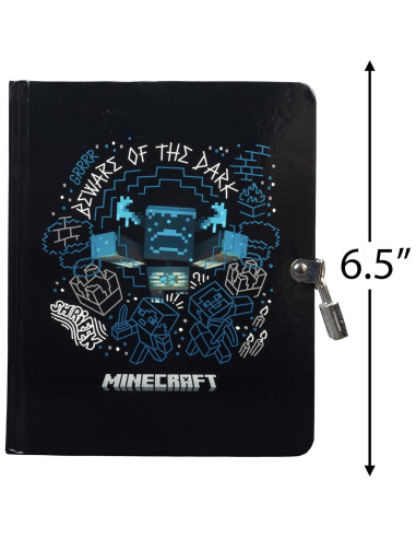 Diario Minecraft con Cerradura y Llave - 192 Páginas con Bolígrafos UV