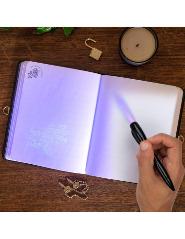 Diario Minecraft con Cerradura y Llave - 192 Páginas con Bolígrafos UV