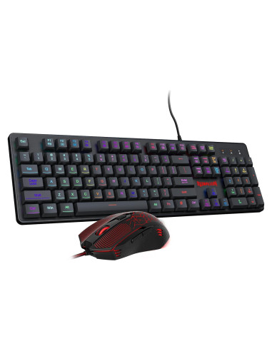Combo Teclado y Ratón Gaming Redragon S107-BA RGB 3200 DPI