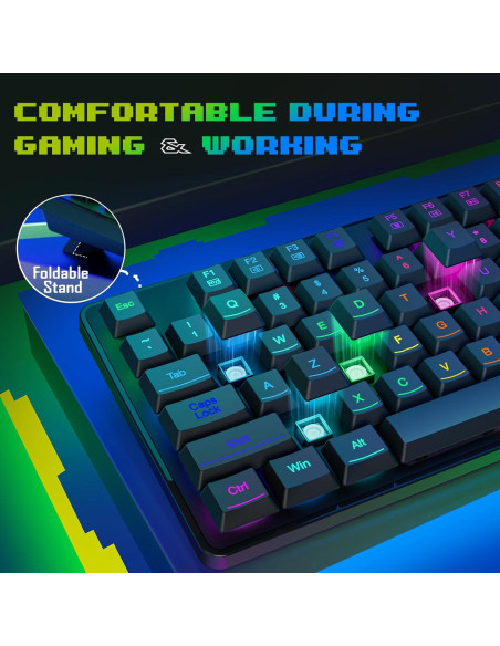 Combo Teclado y Ratón Gaming Redragon S107-BA RGB 3200 DPI