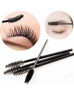 Cepillos Desechables para Pestañas BTYMS 100 Pcs 10 cm 2