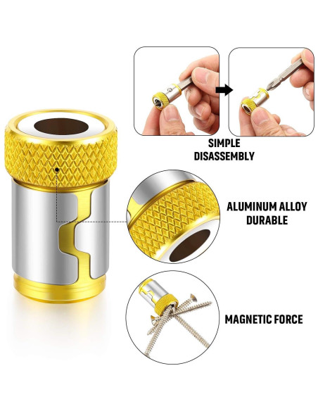 Anillo Magnético Mudder 5 Piezas 2,54 cm para Tornillos