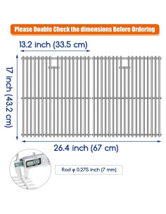 Rejillas de Cocina Utheer 43.18x33.53 cm Acero Inoxidable 2