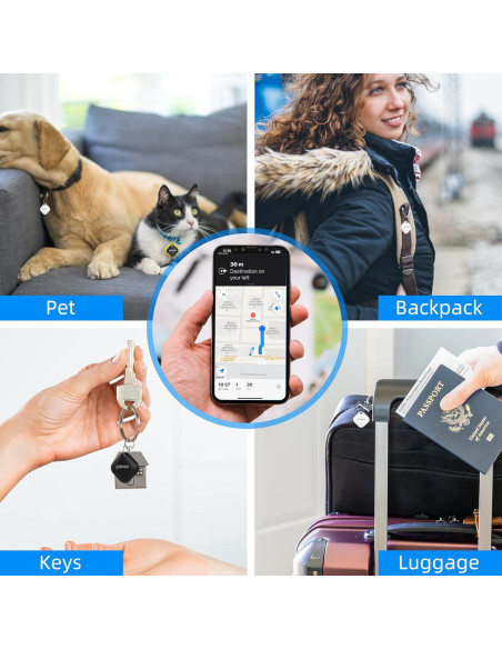 Rastreador Bluetooth Inteligente Apple Find My 4 Pack Negro