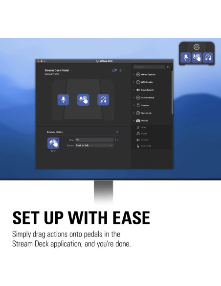 Controlador de Estudio Sin Manos Elgato Stream Deck Pedal