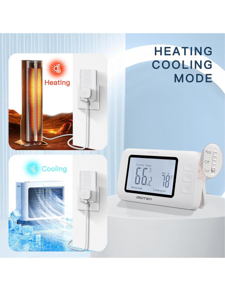 Termostato Inalámbrico SENSTREE WTC100p-zj para Casa 240V