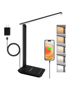 Lámpara de escritorio LED Karidi TX26A 5 modos USB Negro