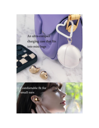 Auriculares Inalámbricos AVIOT TE-I3 Corazón Oro Bluetooth 5.3