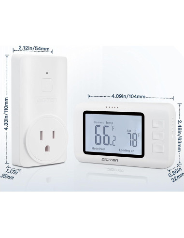 Termostato Inalámbrico SENSTREE WTC100p-zj para Casa 240V