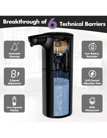 Dispensador Automático de Jabón YIKHOM 450 mL Sin Contacto