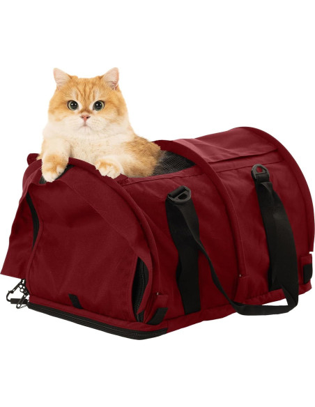 Transportadora SturdiBag Pro 2.0 para Mascotas Grande Burdeos