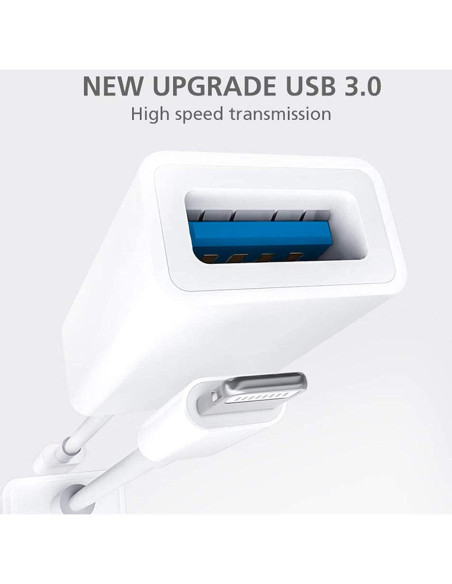 Adaptador USB a Lightning Seulliya OTG 3.0 para iPhone/iPad