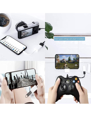 Adaptador USB a Lightning Seulliya OTG 3.0 para iPhone/iPad