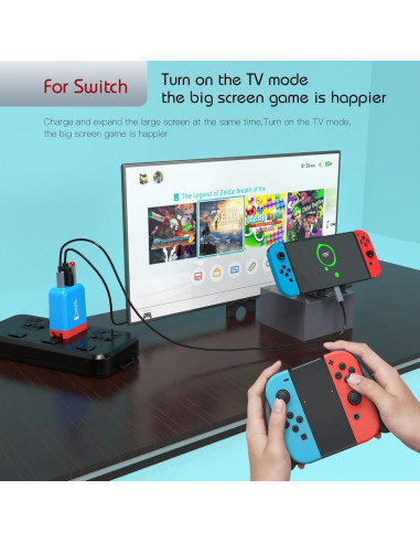 Estación de Acoplamiento Portátil Techigher 65W HDMI 4K USB-C