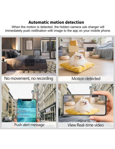 Cámara Oculta USB Musoumars 1080P con Detección de Movimiento