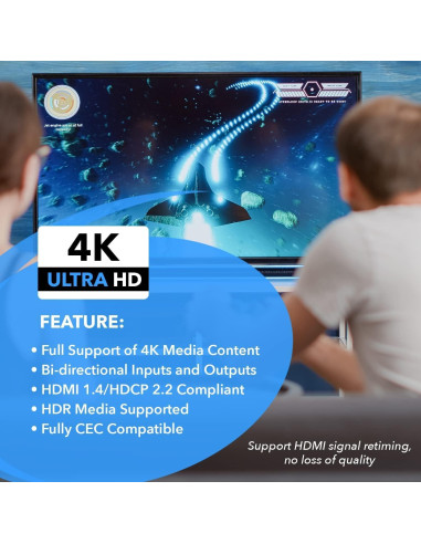 OREI Interruptor HDMI 4K Bi Direccional UHDS-212 2x1