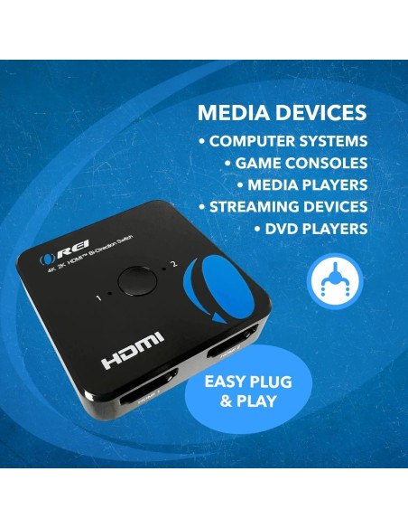 OREI Interruptor HDMI 4K Bi Direccional UHDS-212 2x1
