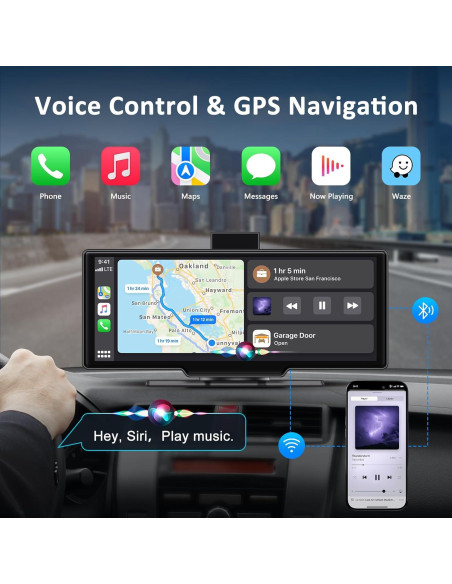 Cámara de Tablero Inalámbrica 10.26" HD Camotop con GPS