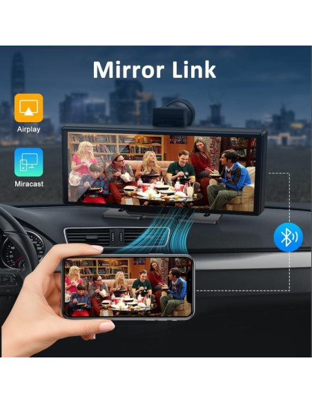 Cámara de Tablero Inalámbrica 10.26" HD Camotop con GPS