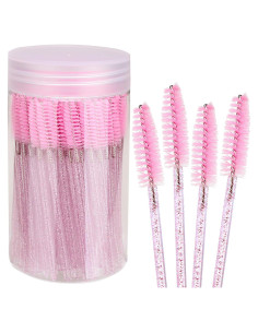 Cepillos de Pestañas Desechables Elisel 100pcs Rosa Cristal