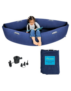 Silla Sensorial Inflable Azul TED KANGAROO con Bomba