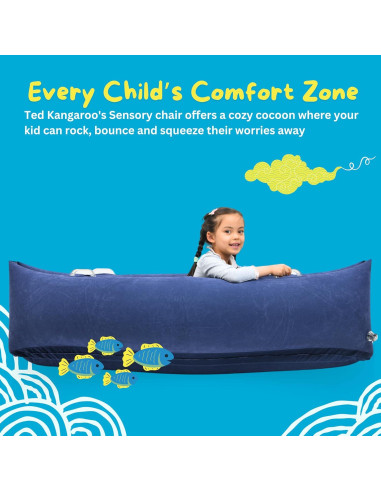 Silla Sensorial Inflable Azul TED KANGAROO con Bomba