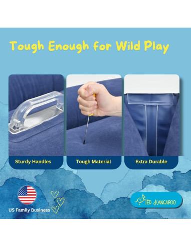 Silla Sensorial Inflable Azul TED KANGAROO con Bomba