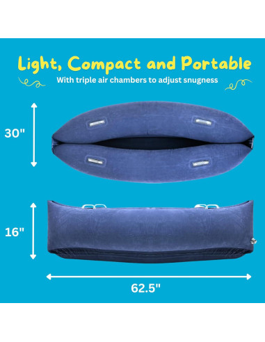 Silla Sensorial Inflable Azul TED KANGAROO con Bomba