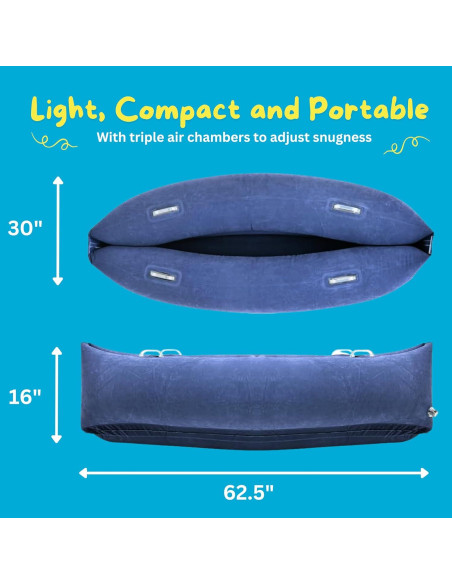 Silla Sensorial Inflable Azul TED KANGAROO con Bomba