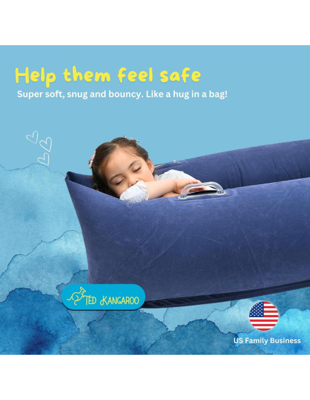 Silla Sensorial Inflable Azul TED KANGAROO con Bomba