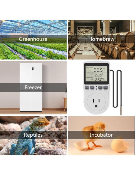 Enchufe Termostato Digital KETOTEK 120V Control Temperatura
