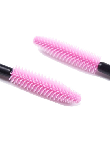 BIHRTC 100 Cepillos Desechables de Pestañas Rosa 10,48 cm