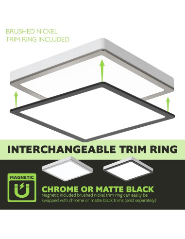 Ventilador de Baño Homewerks 7105-10 con Luz LED 70 CFM