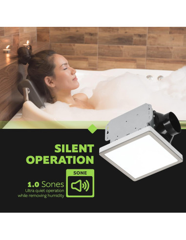 Ventilador de Baño Homewerks 7105-10 con Luz LED 70 CFM