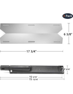 Kit de reparación quemadores hierro fundido Hongso 3 piezas 2