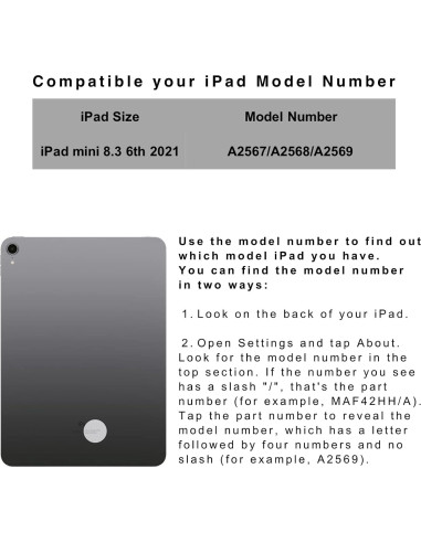 Funda teclado LENRICH iPad Mini 6/7 8.3" retroiluminada