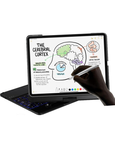 Funda teclado LENRICH iPad Mini 6/7 8.3" retroiluminada