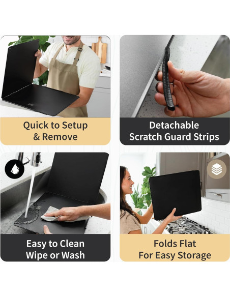 Guardia contra Salpicaduras Baetle Grande 4 Lados Acero Inox