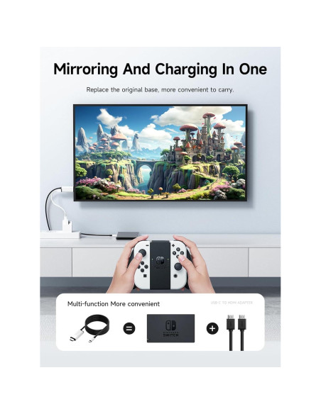 Dock Switch Hagibis para Nintendo Switch OLED 4K 60Hz