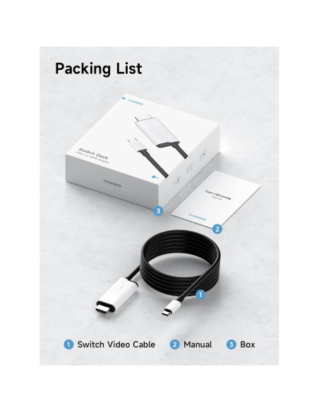 Dock Switch Hagibis para Nintendo Switch OLED 4K 60Hz