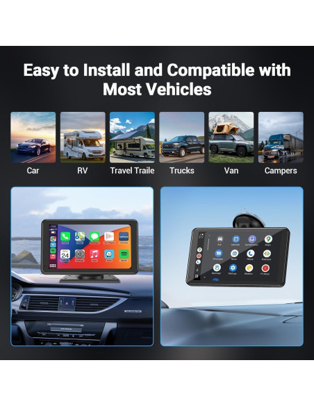 Estéreo de Coche BuonaIdea 7" Bluetooth CarPlay Android Auto