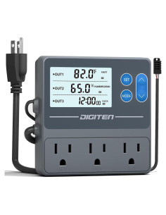 Controlador de Temperatura y Humedad DIGITEN THT103 3 Enchufes