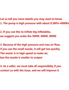 BOMPOW Bomba de Aire Eléctrica 130W Inflables Rápida Negra 2